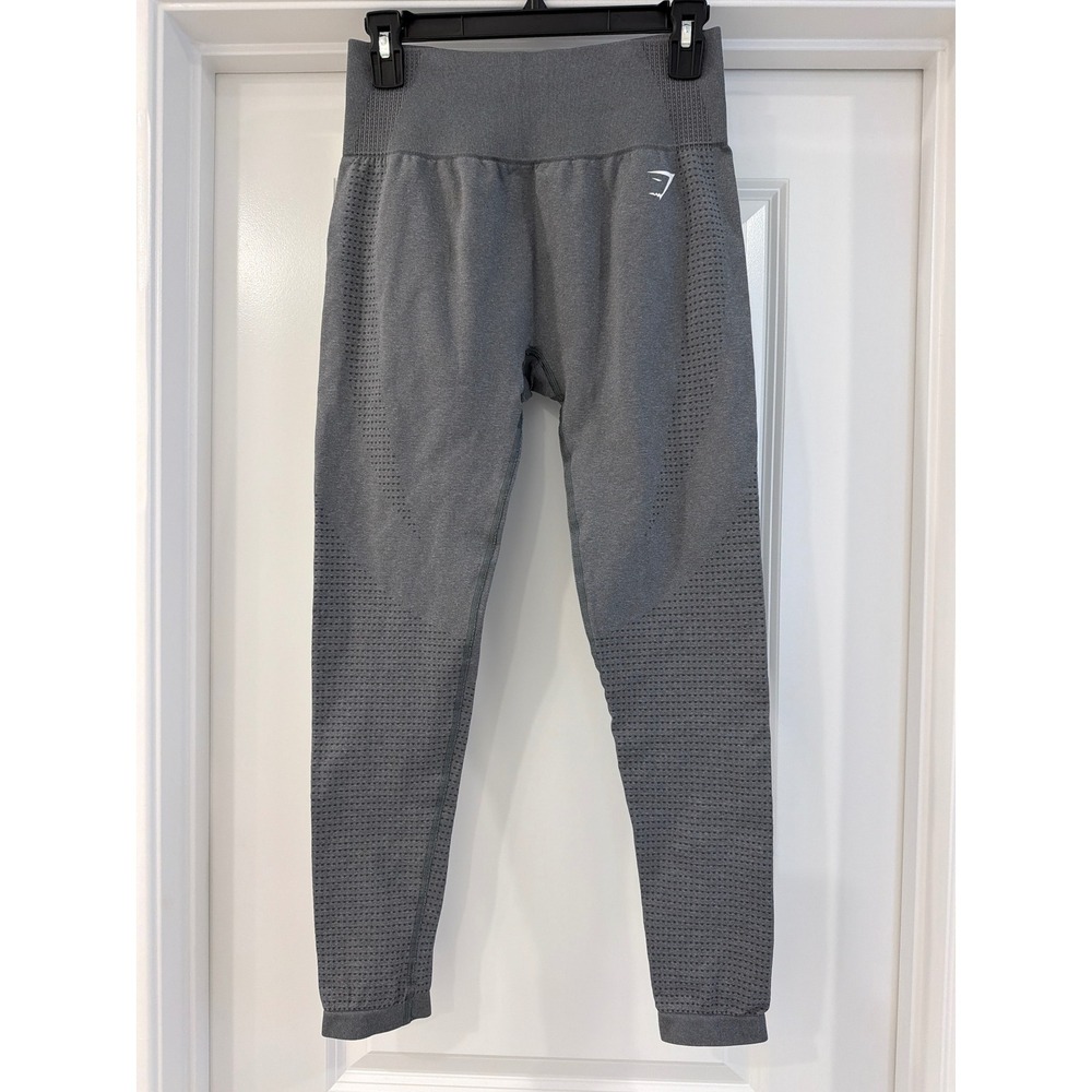 Gymshark Vital Seamless Leggings Womens Large Grey Marl High Waisted activewear